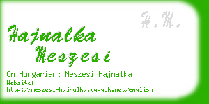 hajnalka meszesi business card